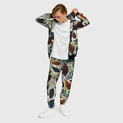 Костюм мужской Листья искусство, цвет: 3D-черный — фото 2