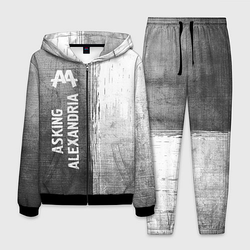 Мужской костюм Asking Alexandria - grey gradient по-вертикали / 3D-Черный – фото 1