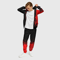 Костюм мужской Audi - red gradient по-вертикали, цвет: 3D-черный — фото 2