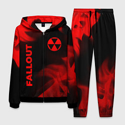 Костюм мужской Fallout - red gradient вертикально, цвет: 3D-черный