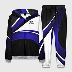 Костюм мужской Субару - белая волна, цвет: 3D-меланж