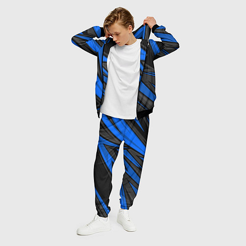 Мужской костюм Субару - синяя спорт униформа / 3D-Черный – фото 3