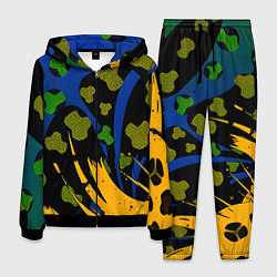 Костюм мужской Абстрактные пятна леопарда, цвет: 3D-черный