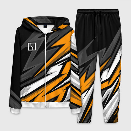 Мужской костюм Zeekr - orange colors / 3D-Белый – фото 1