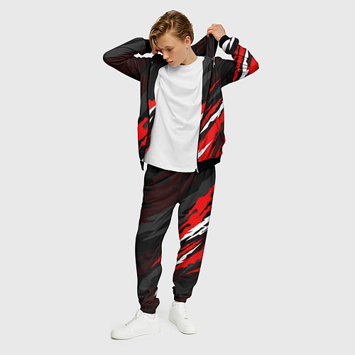 Мужской костюм Lixiang - красный языки пламени / 3D-Черный – фото 3