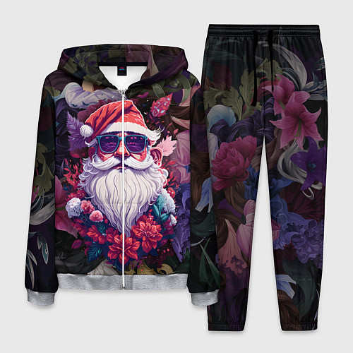 Мужской костюм Дед мороз в цветах / 3D-Меланж – фото 1