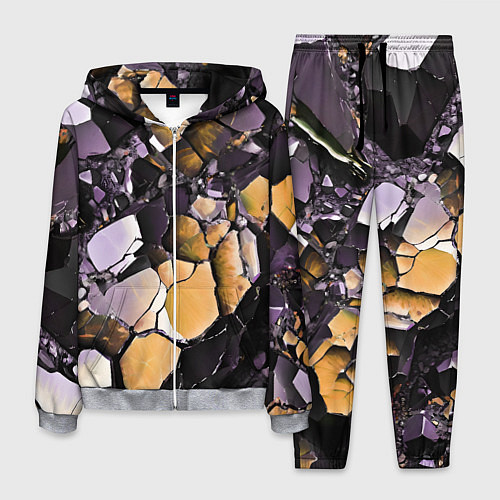 Мужской костюм Чёрно-жёлтый камень / 3D-Меланж – фото 1