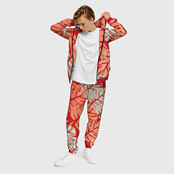 Костюм мужской Отпечатки монстеры на красном, цвет: 3D-красный — фото 2