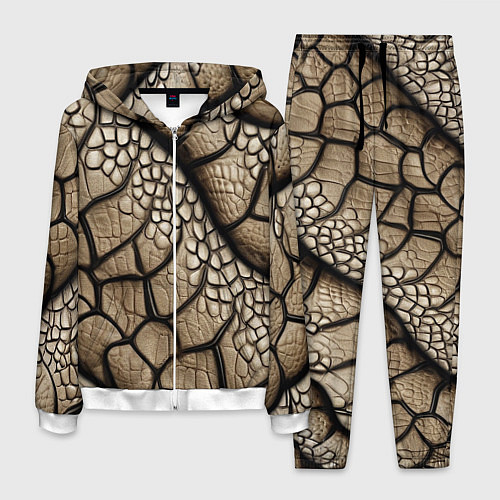 Мужской костюм Найди змею / 3D-Белый – фото 1