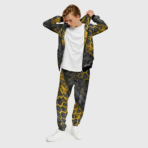 Мужской костюм Костюм рептилии / 3D-Черный – фото 3