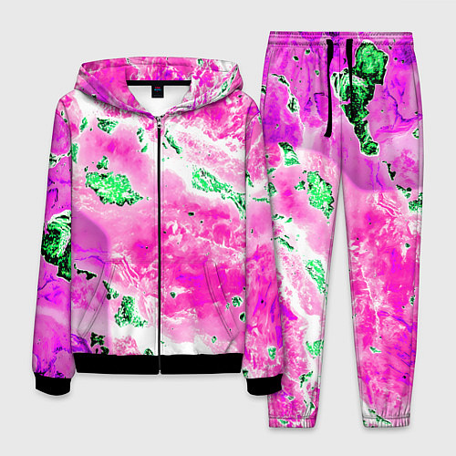 Мужской костюм Розово-зелёная абстракция / 3D-Черный – фото 1