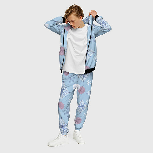 Мужской костюм Снежинки Эльзы / 3D-Черный – фото 3