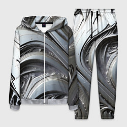 Костюм мужской Полированный серебряный металл, цвет: 3D-меланж
