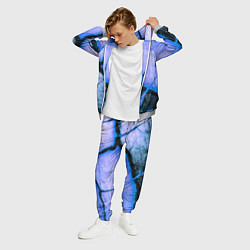 Костюм мужской Трещины на абстрактном синем фоне, цвет: 3D-меланж — фото 2