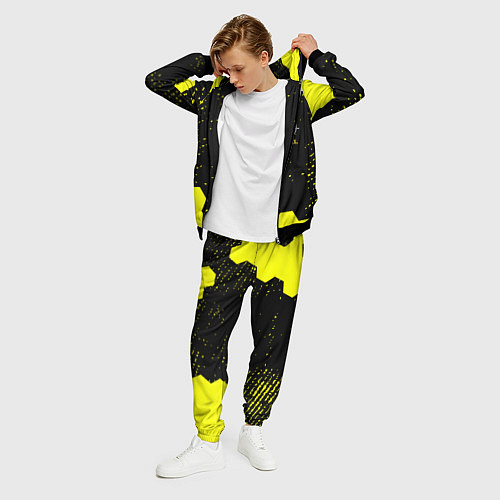 Мужской костюм Opel auto hexagon steel / 3D-Черный – фото 3