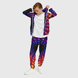Костюм мужской Неоновая абстракция фрактал, цвет: 3D-белый — фото 2