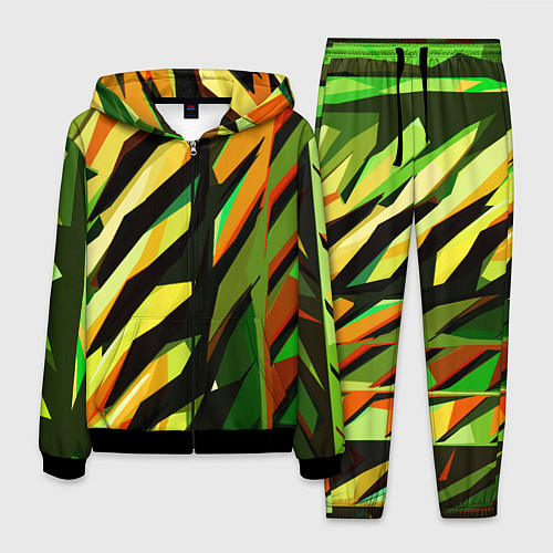 Мужской костюм Чёрно-жёлтая абстракция / 3D-Черный – фото 1