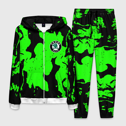 Мужской костюм Skoda flame steel / 3D-Белый – фото 1