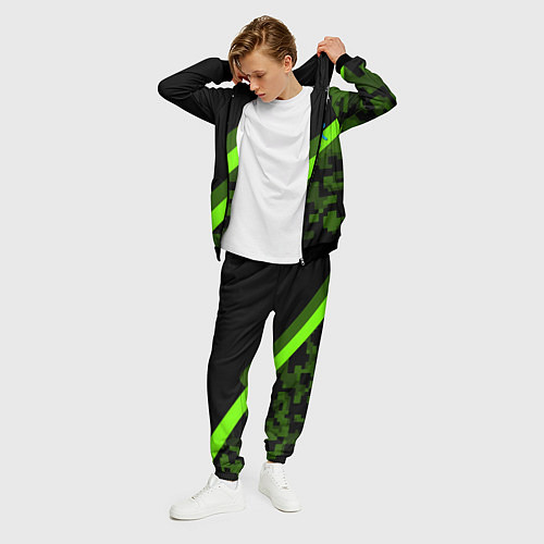 Мужской костюм Portal camo steel geometry / 3D-Черный – фото 3