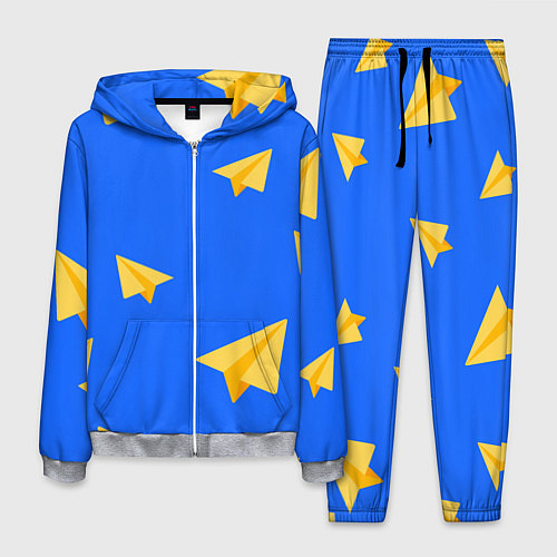 Мужской костюм Желтый самолетик / 3D-Меланж – фото 1