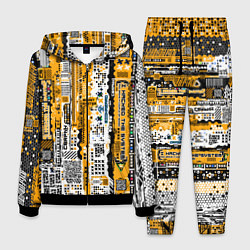 Мужской костюм Cyberpunk pattern yellow