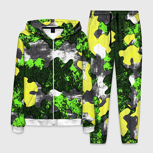 Мужской костюм Камуфляж из брызг краски / 3D-Белый – фото 1