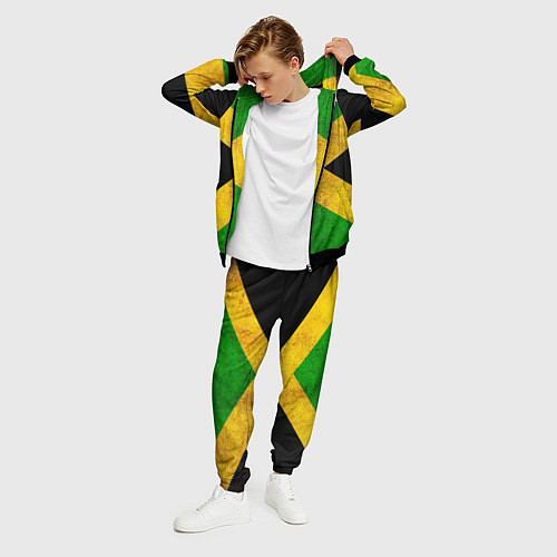 Мужской костюм Jamaica flag / 3D-Черный – фото 3