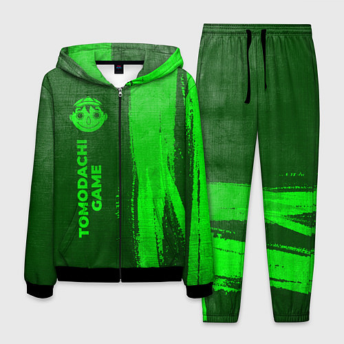 Мужской костюм Tomodachi Game - green gradient по-вертикали / 3D-Черный – фото 1