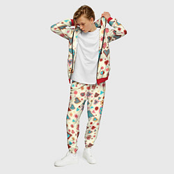 Костюм мужской Цветные сердечки, цвет: 3D-красный — фото 2