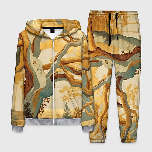 Мужской костюм Дерево в японском стиле / 3D-Меланж – фото 1