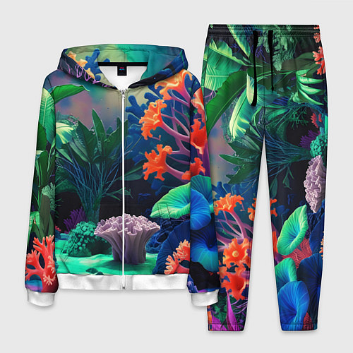 Мужской костюм Морское дно с кораллами / 3D-Белый – фото 1