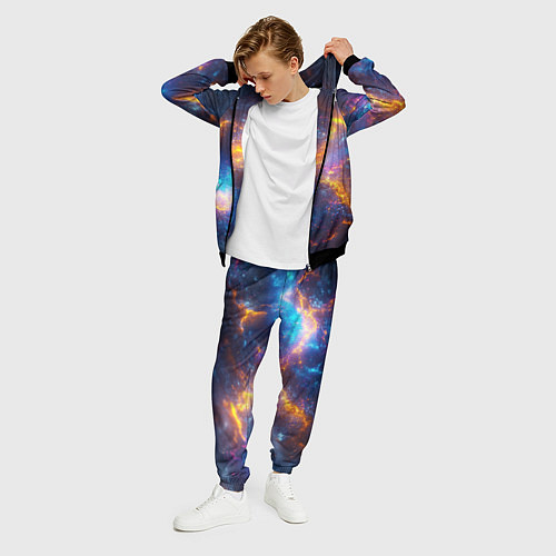 Мужской костюм Космическая текстура фон / 3D-Черный – фото 3