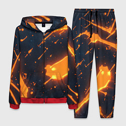 Костюм мужской Оранжевая краска в движении, цвет: 3D-красный