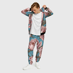 Костюм мужской Розовые пионы на голубом, цвет: 3D-черный — фото 2