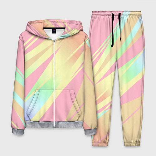 Мужской костюм Нежный розовый абстрактный / 3D-Меланж – фото 1