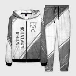 Костюм мужской Within Temptation - white gradient вертикально, цвет: 3D-черный