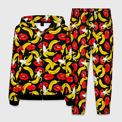 Костюм мужской Губы и бананы, цвет: 3D-черный