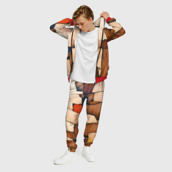 Костюм мужской Фрагментированная композиция, цвет: 3D-красный — фото 2