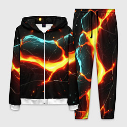 Костюм мужской Лава в черной текстуре, цвет: 3D-белый