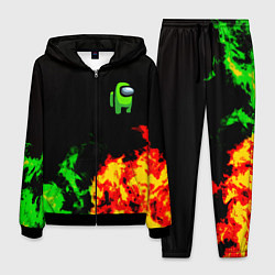 Костюм мужской Амонг ас огненная текстура, цвет: 3D-черный