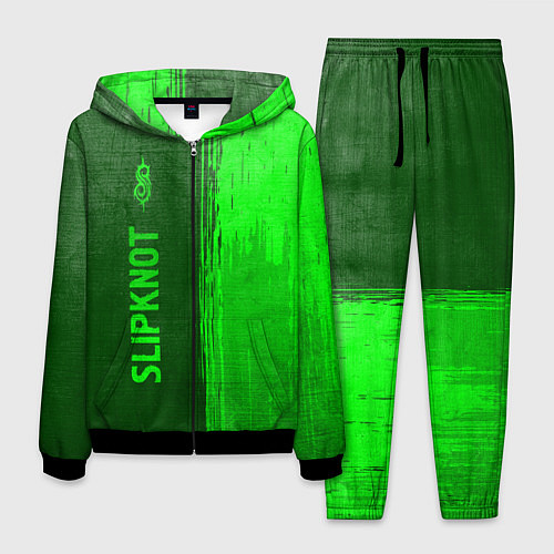 Мужской костюм Slipknot - green gradient по-вертикали / 3D-Черный – фото 1