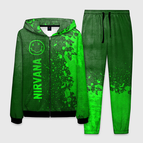 Мужской костюм Nirvana - green gradient по-вертикали / 3D-Черный – фото 1