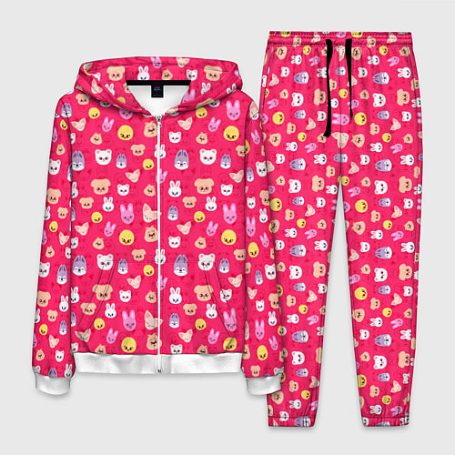 Мужской костюм Skzoo pattern pink / 3D-Белый – фото 1