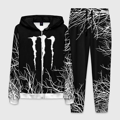 Мужской костюм Monster energy лес / 3D-Белый – фото 1