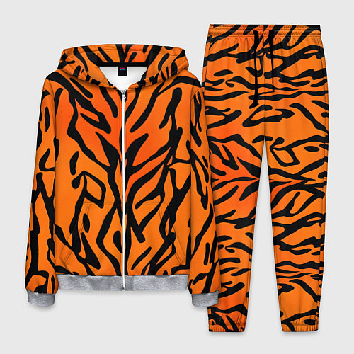 Мужской костюм Тигровый огненный паттерн / 3D-Меланж – фото 1