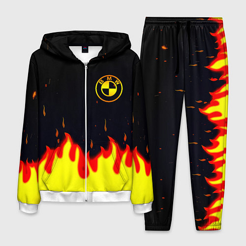Мужской костюм BMW огненный / 3D-Белый – фото 1