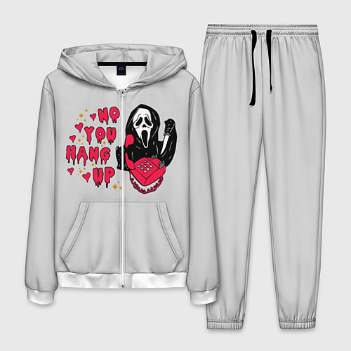 Мужской костюм Крик призрачный разговор / 3D-Белый – фото 1