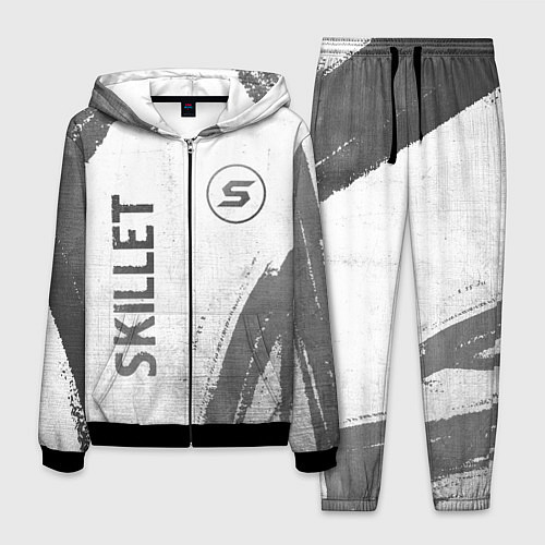 Мужской костюм Skillet - white gradient вертикально / 3D-Черный – фото 1