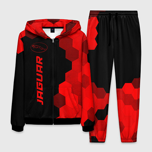 Мужской костюм Jaguar - red gradient по-вертикали / 3D-Черный – фото 1