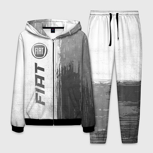Мужской костюм Fiat - white gradient по-вертикали / 3D-Черный – фото 1